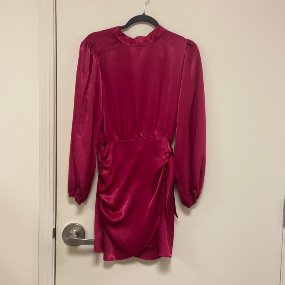 Zara magenta long sleeve dress